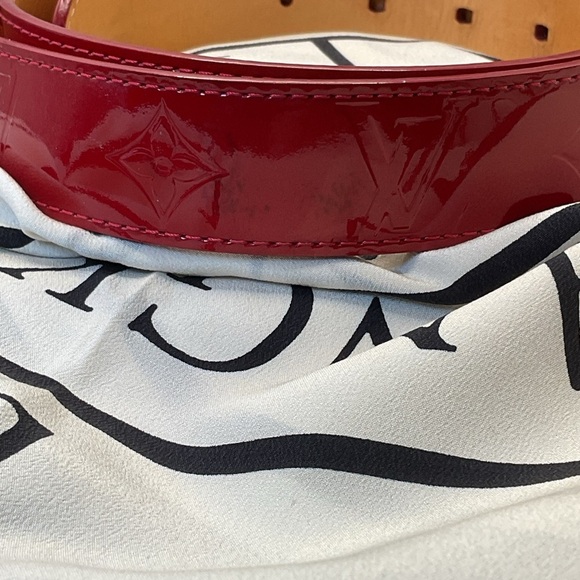 Louis Vuitton Red Monogram Vernis Belt